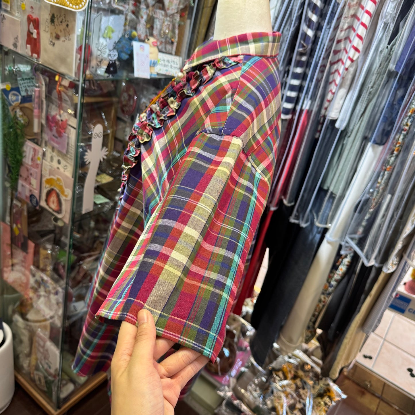 Drowse and yet… Red Checked Shirt, made in Japan