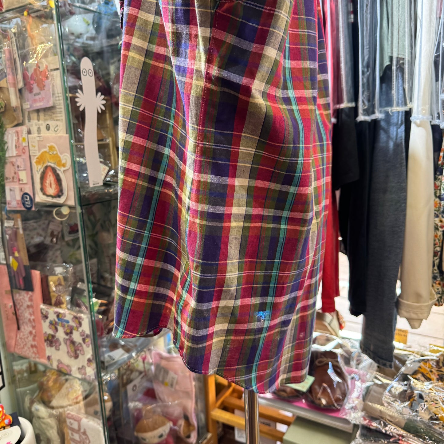 Drowse and yet… Red Checked Shirt, made in Japan