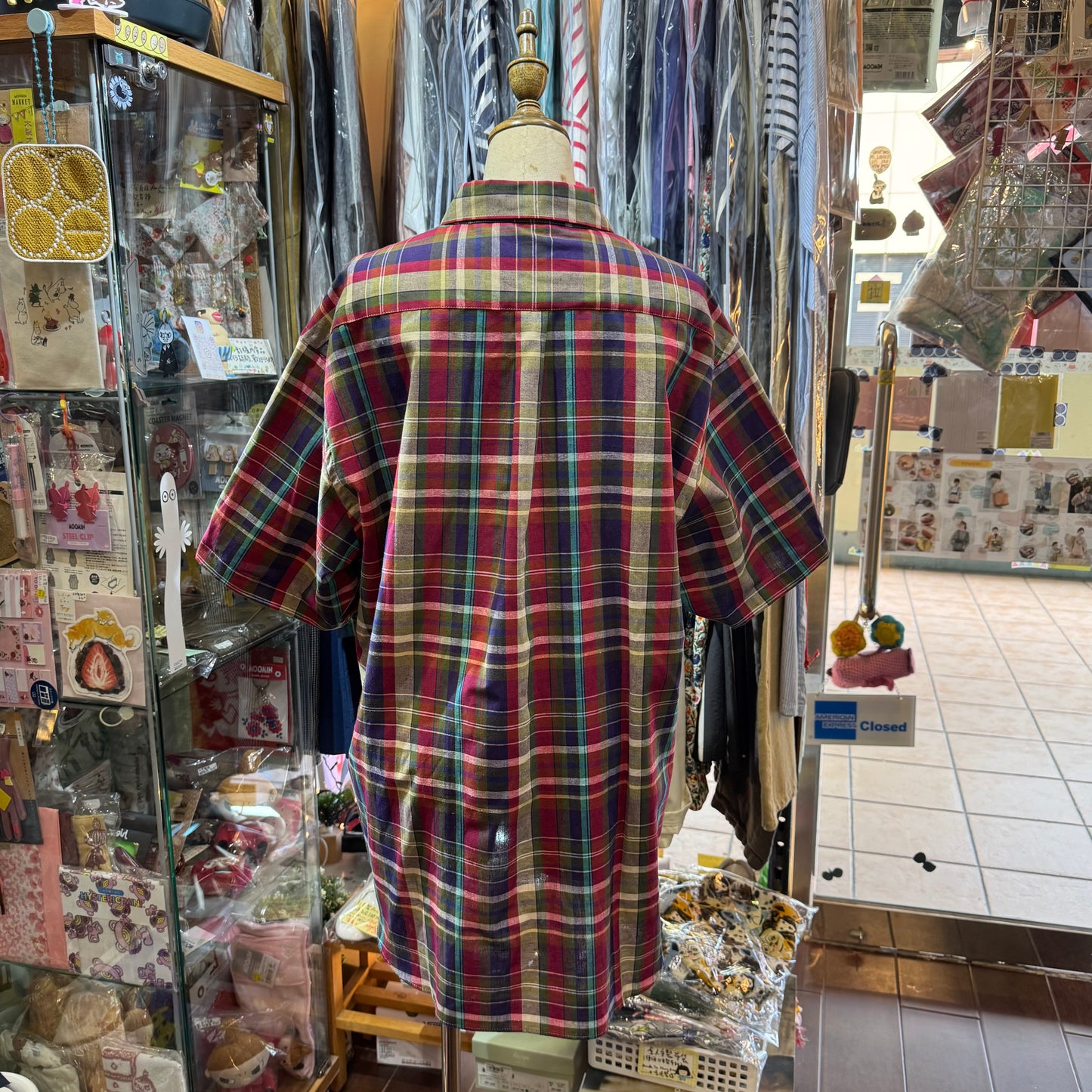 Drowse and yet… Red Checked Shirt, made in Japan