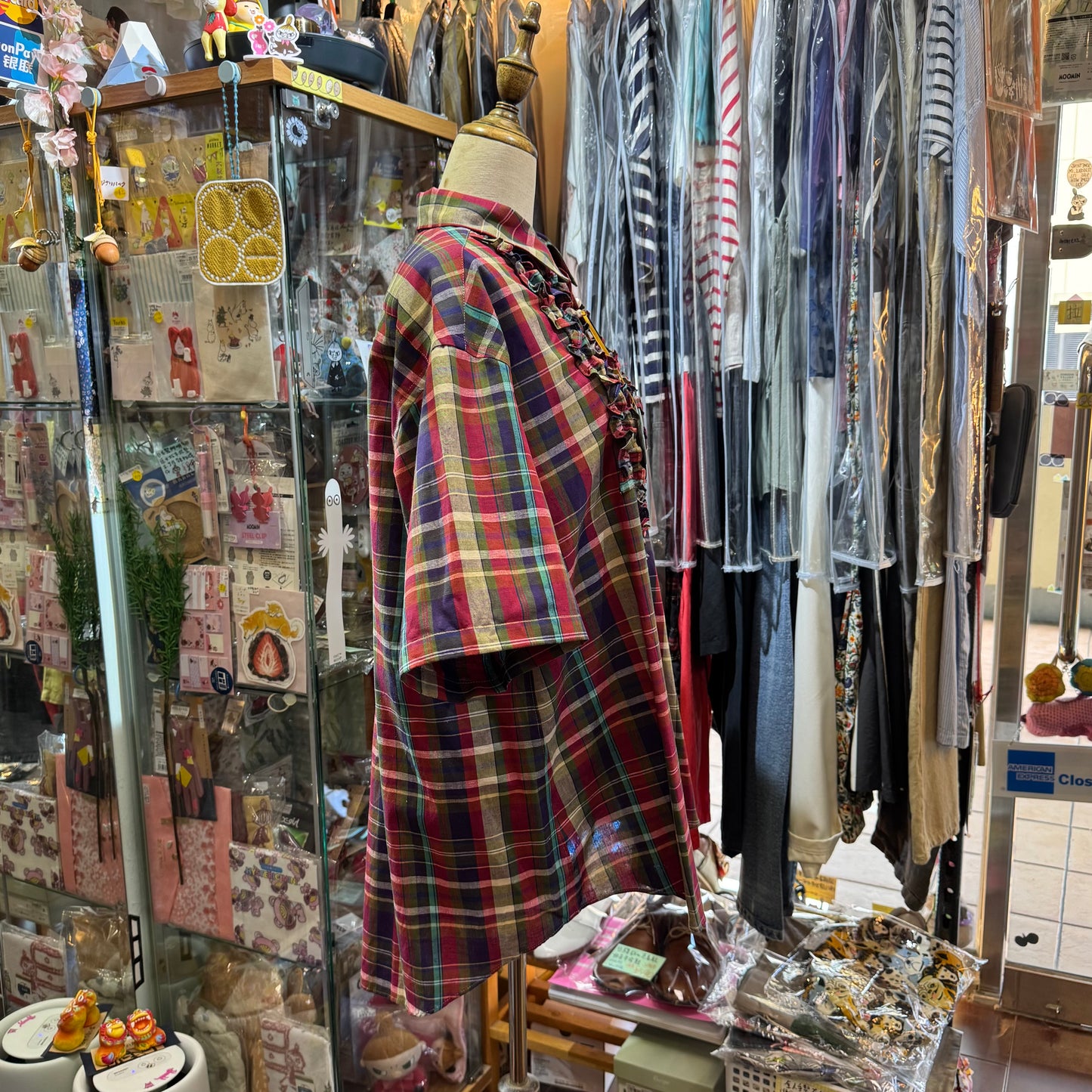 Drowse and yet… Red Checked Shirt, made in Japan
