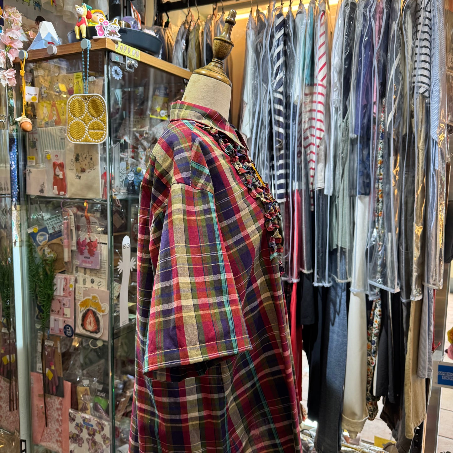 Drowse and yet… Red Checked Shirt, made in Japan