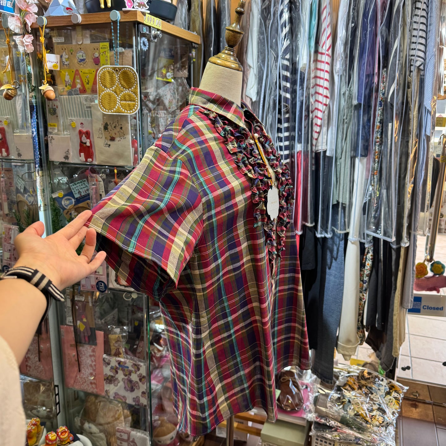 Drowse and yet… Red Checked Shirt, made in Japan