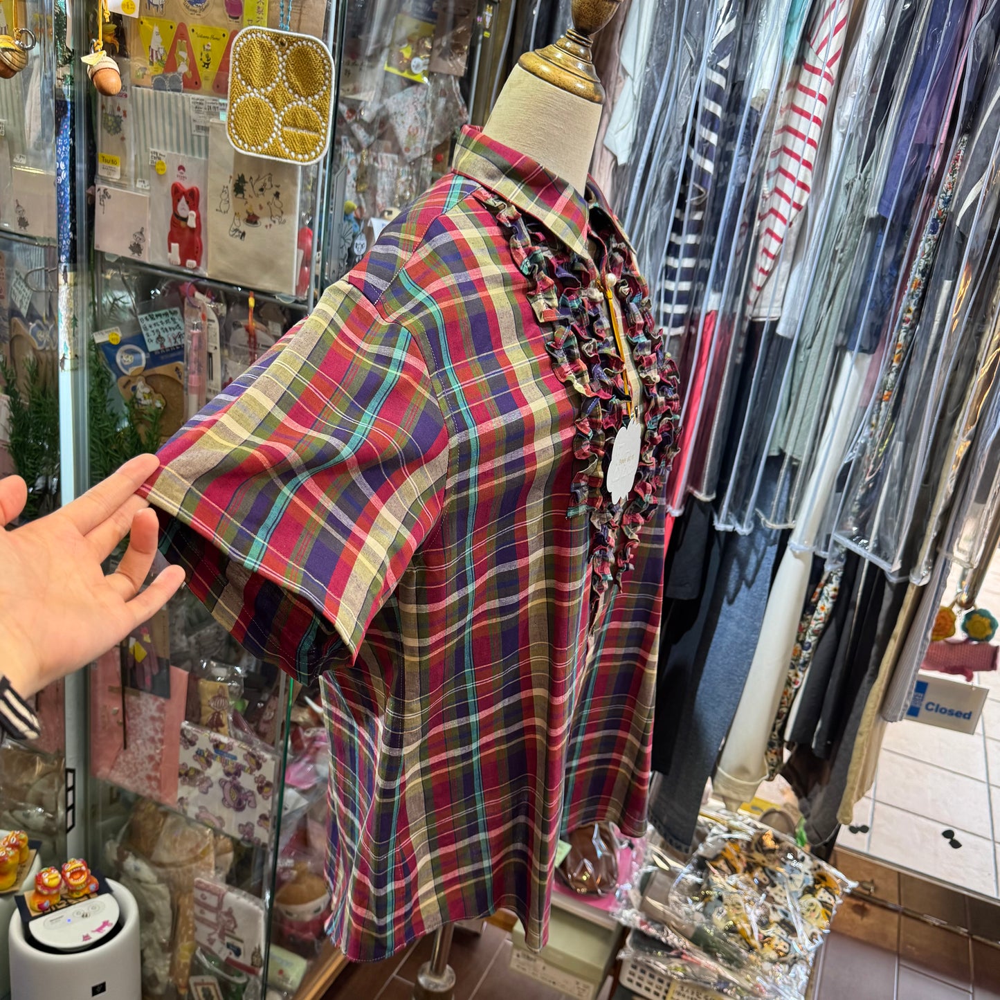 Drowse and yet… Red Checked Shirt, made in Japan