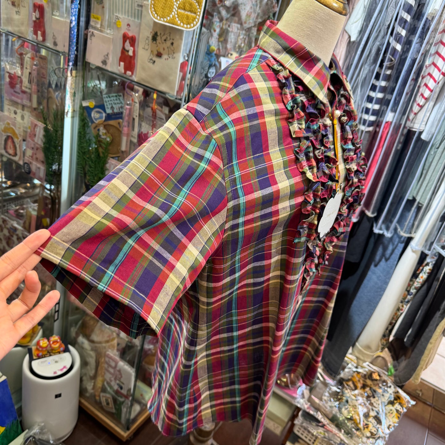 Drowse and yet… Red Checked Shirt, made in Japan