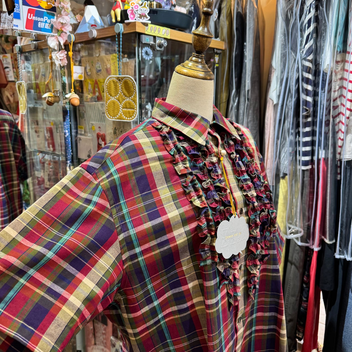 Drowse and yet… Red Checked Shirt, made in Japan