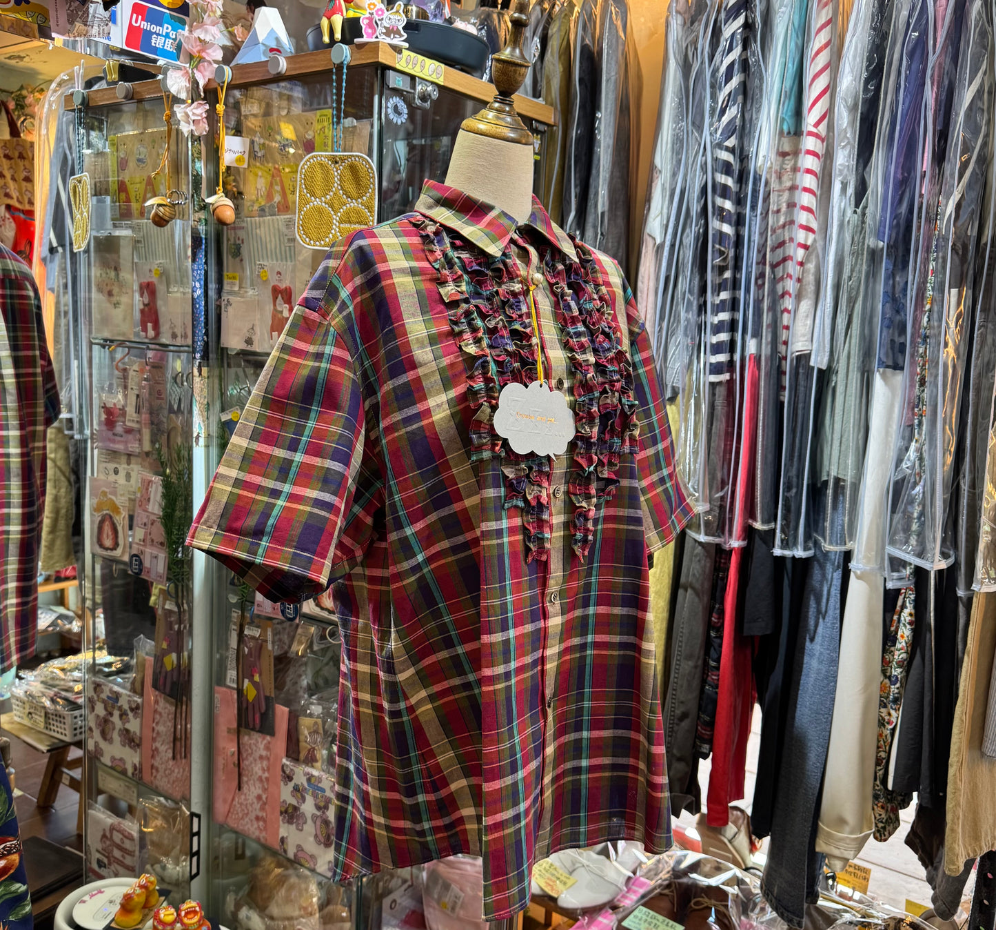 Drowse and yet… Red Checked Shirt, made in Japan