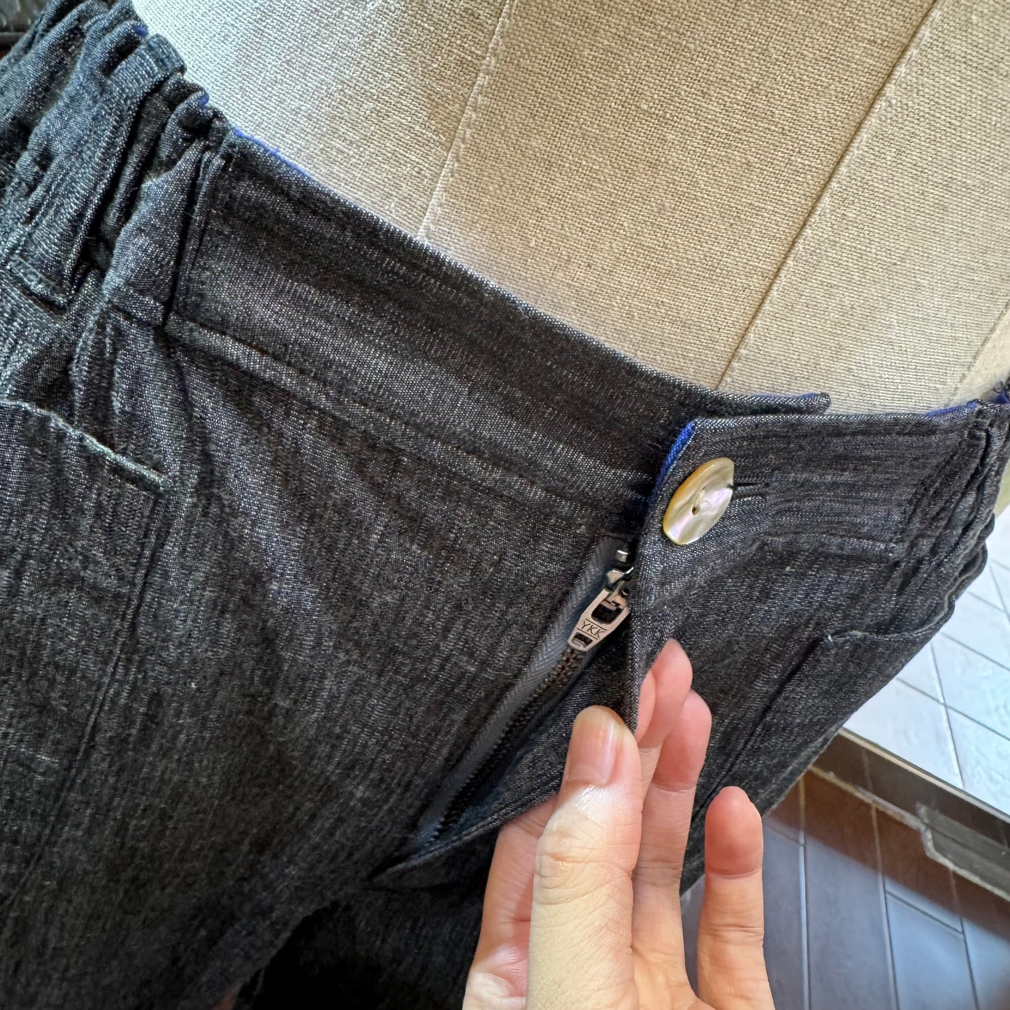 VM Black Denim Pants, Size 3, made in Japan