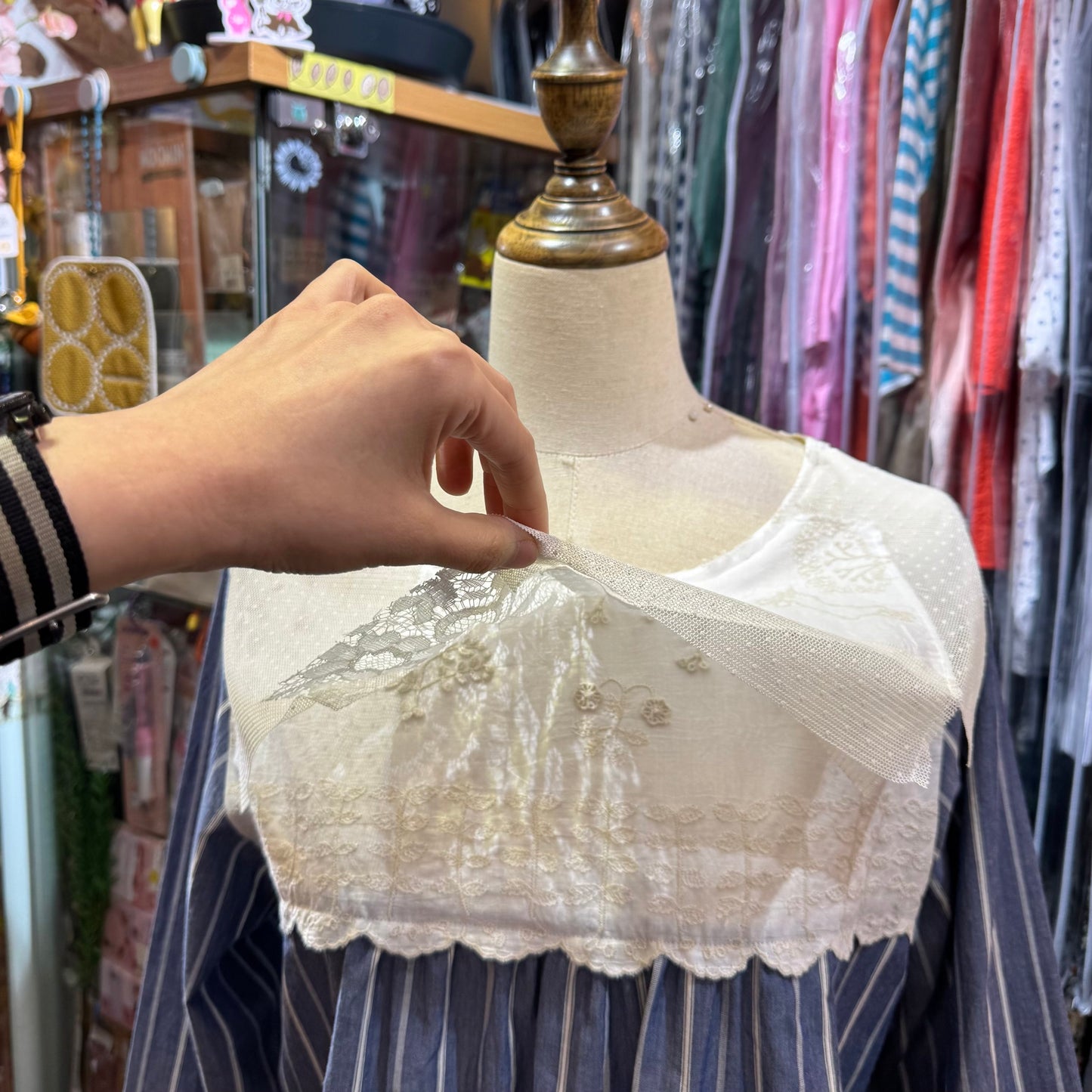 EXTRA20- Haupia Lace Patchwork Top, made in Japan