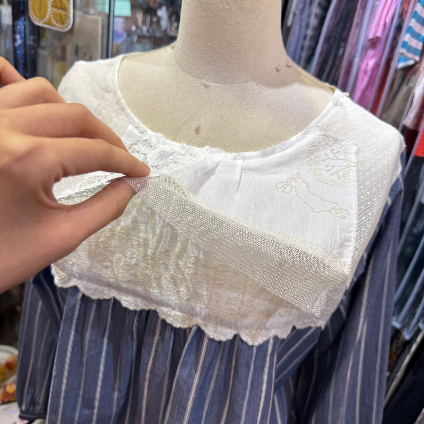 EXTRA20- Haupia Lace Patchwork Top, made in Japan