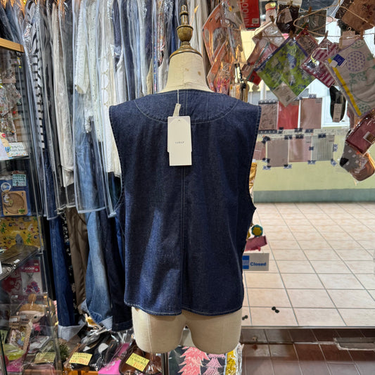 Sale- Lueuf Denim Vest, made in Japan
