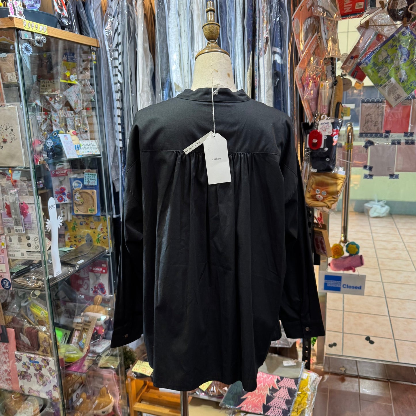 EXTRA20- Lueuf Black Shirt, made in Japan