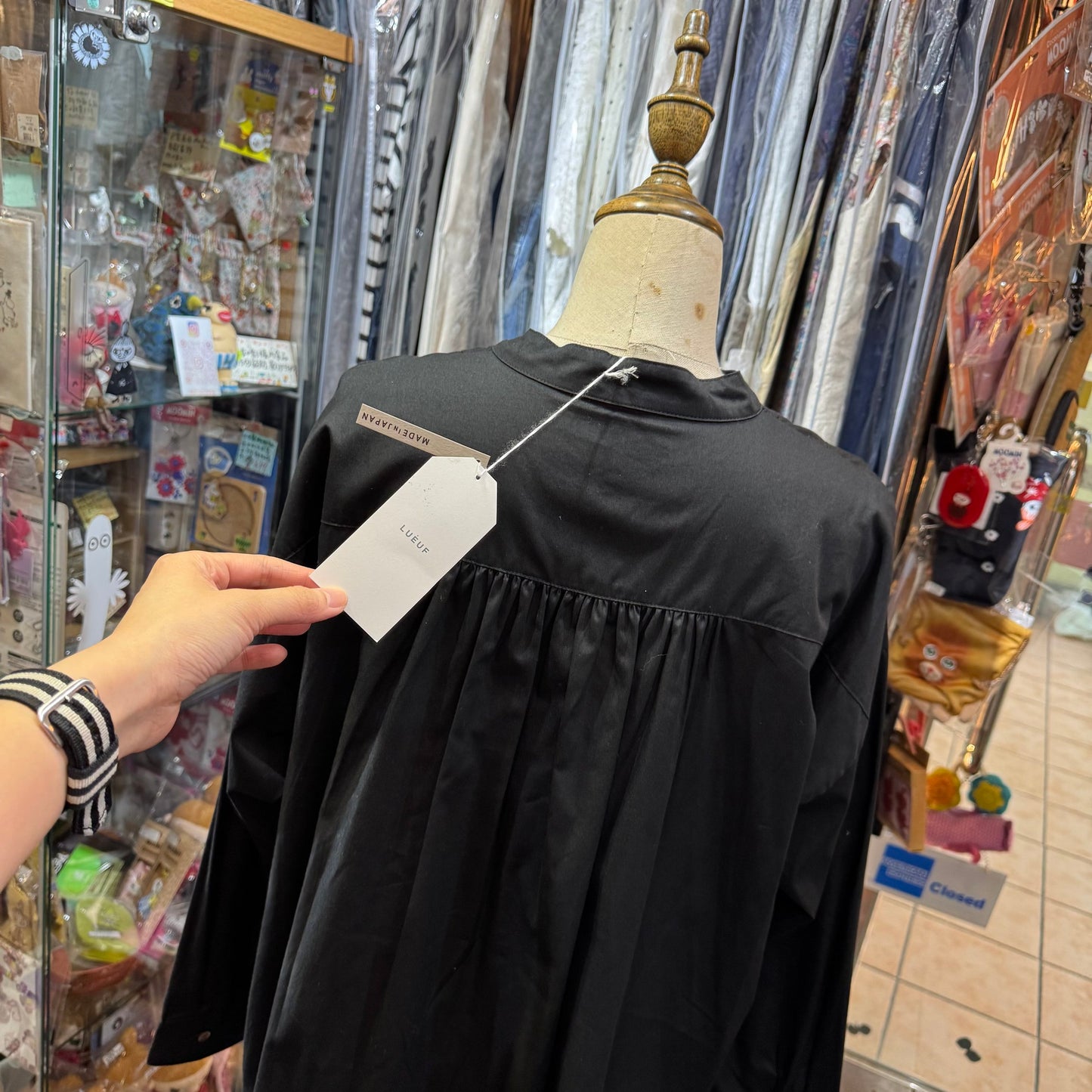 EXTRA20- Lueuf Black Shirt, made in Japan