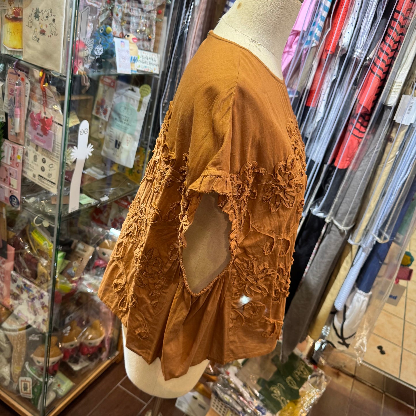 Tumugu Caramel Embroidered Cotton Vest Pullover, made in India