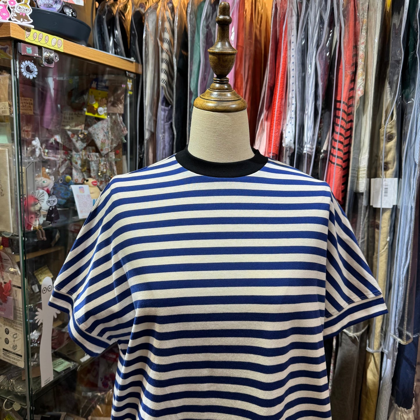 Ynir Blue Striped T-shirt, made in Japan