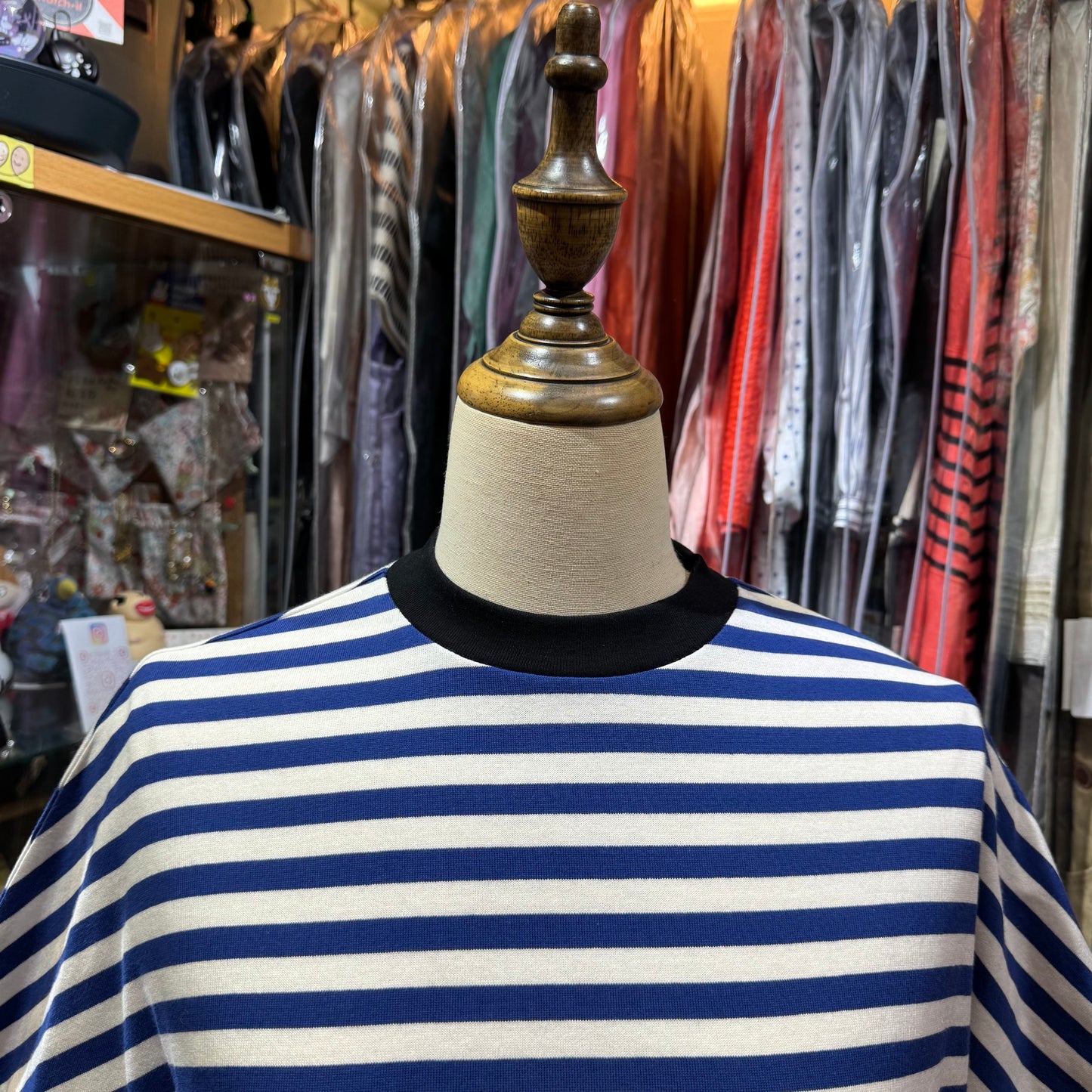 Ynir Blue Striped T-shirt, made in Japan