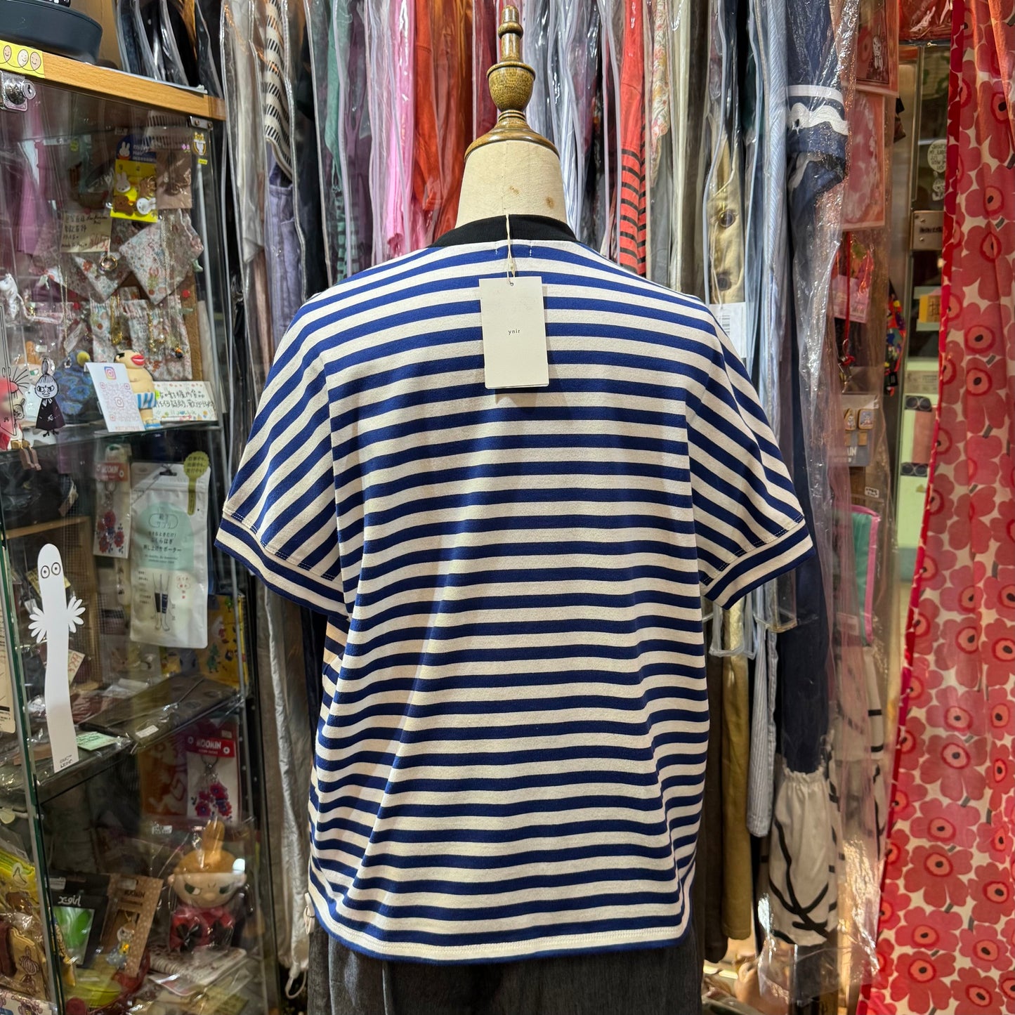 Ynir Blue Striped T-shirt, made in Japan