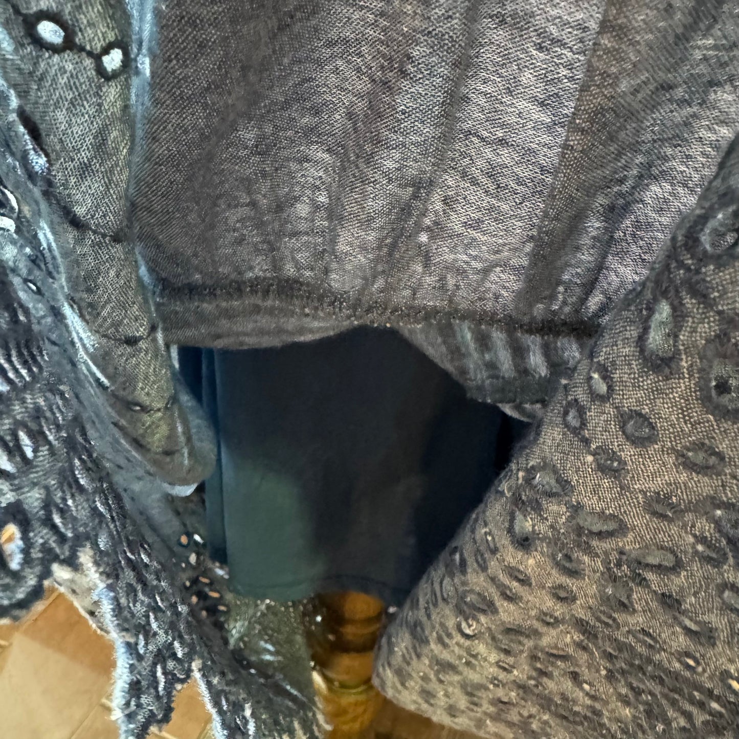EXTRA20- Ichi Blue Lace Long Skirt