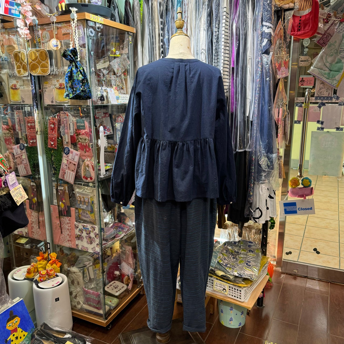 EXTRA20- Haupia Navy Embroidery Top, made in Japan
