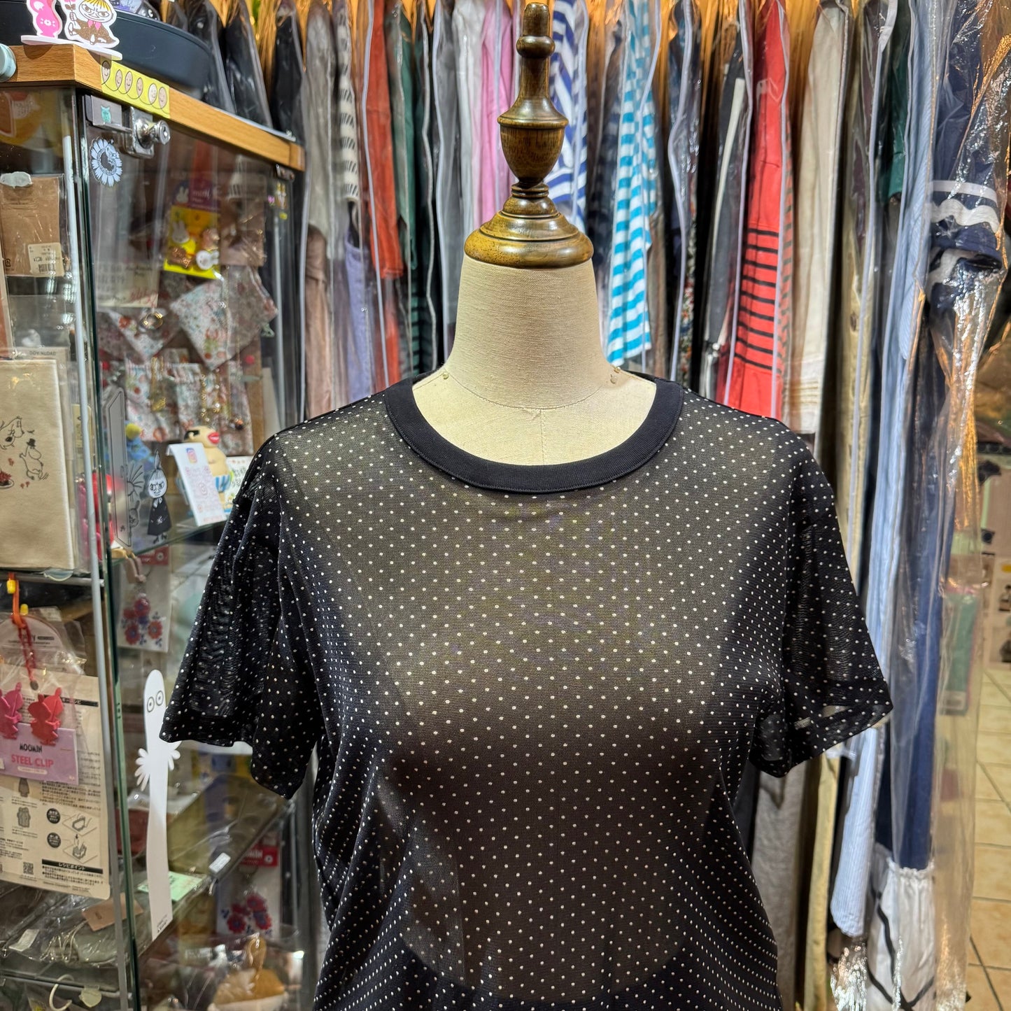 Sale- Mizuiro ind Polka See-through Top, 2 Colors, made in Japan