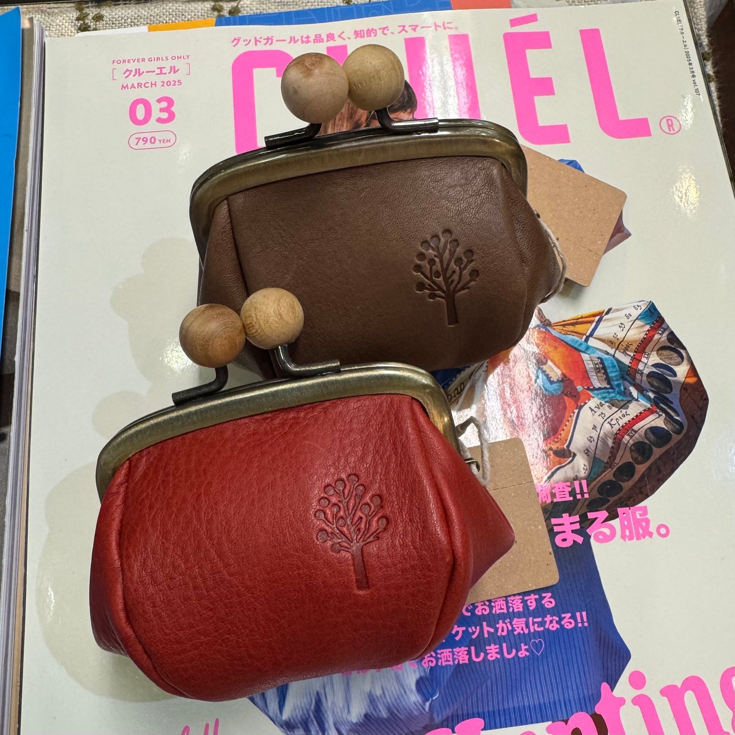 Kanmi Leather Coins Purse , 2 Colors, made in Japan