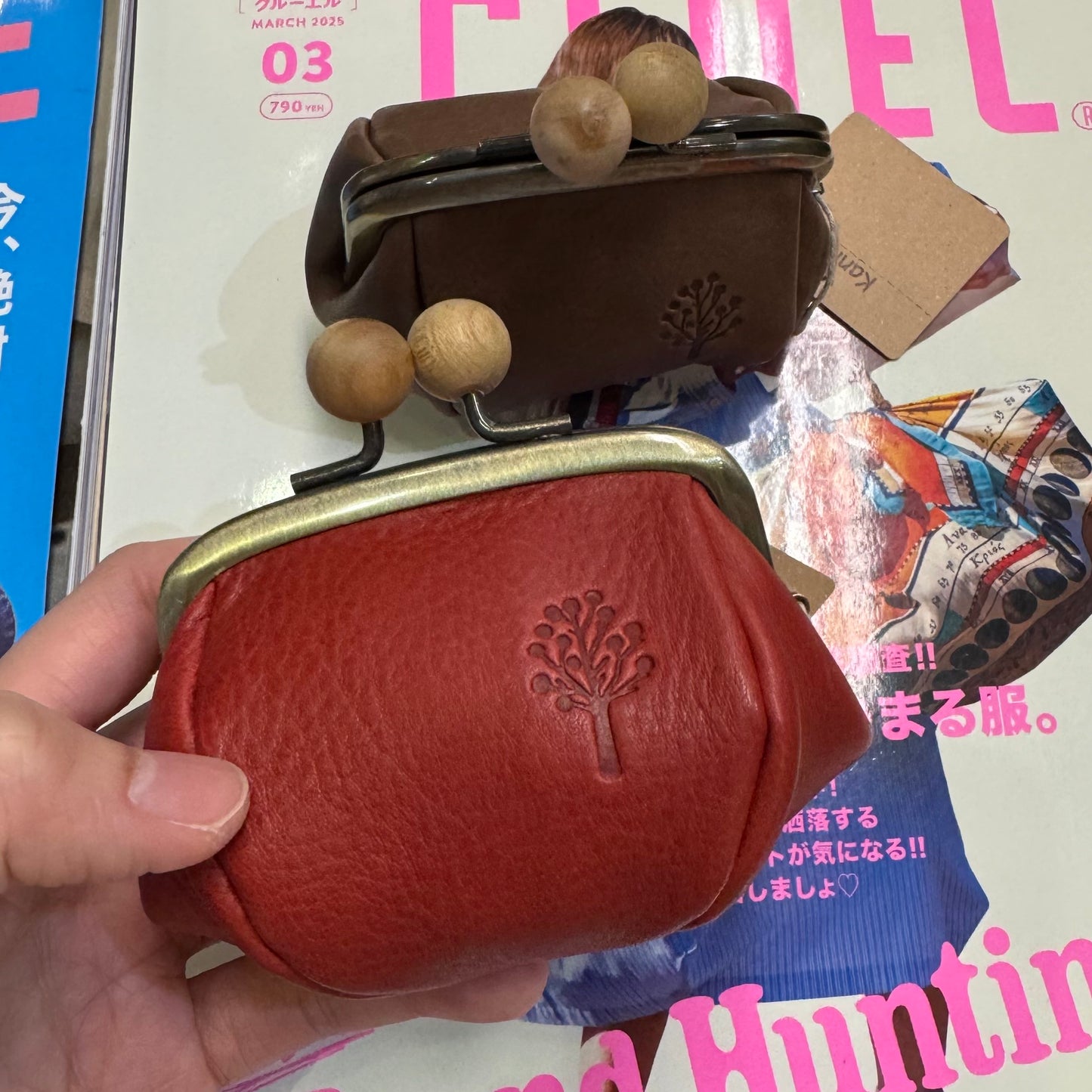 Kanmi Leather Coins Purse , 2 Colors, made in Japan