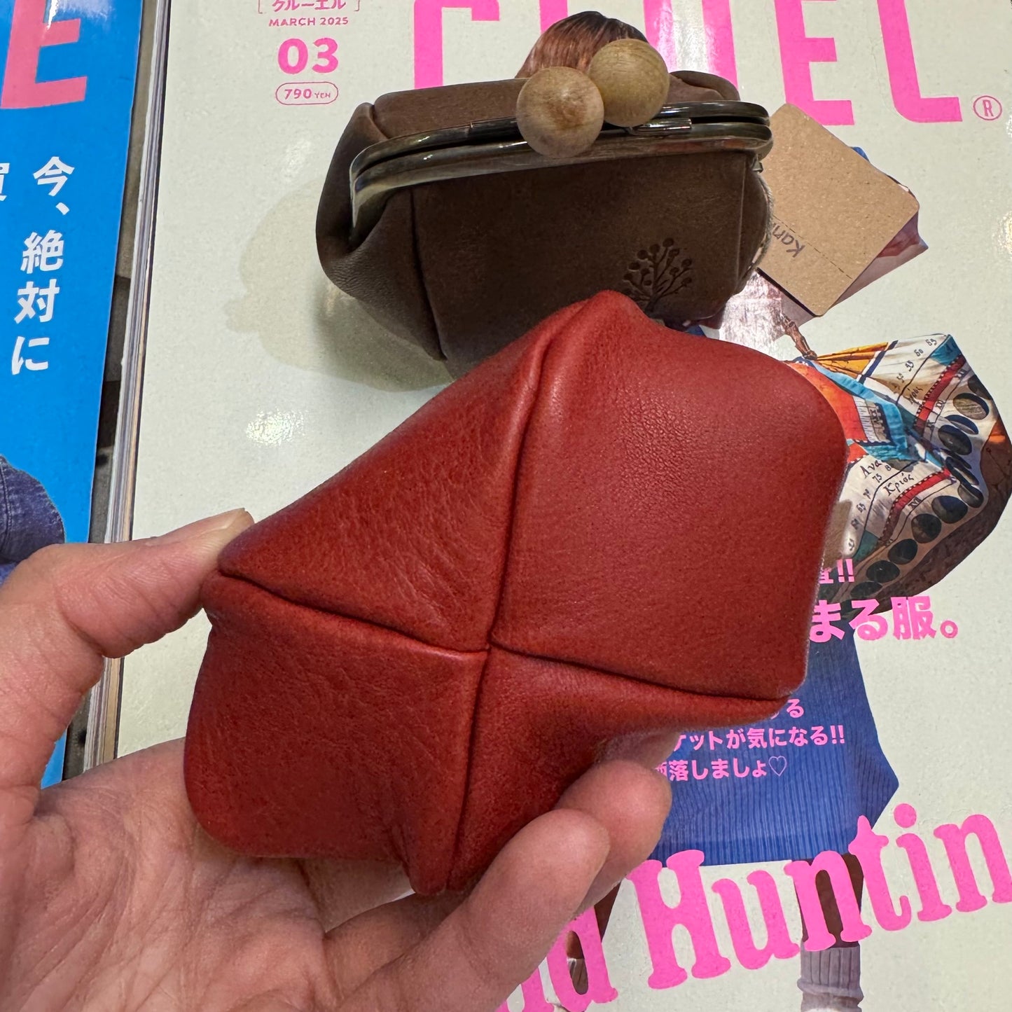 Kanmi Leather Coins Purse , 2 Colors, made in Japan