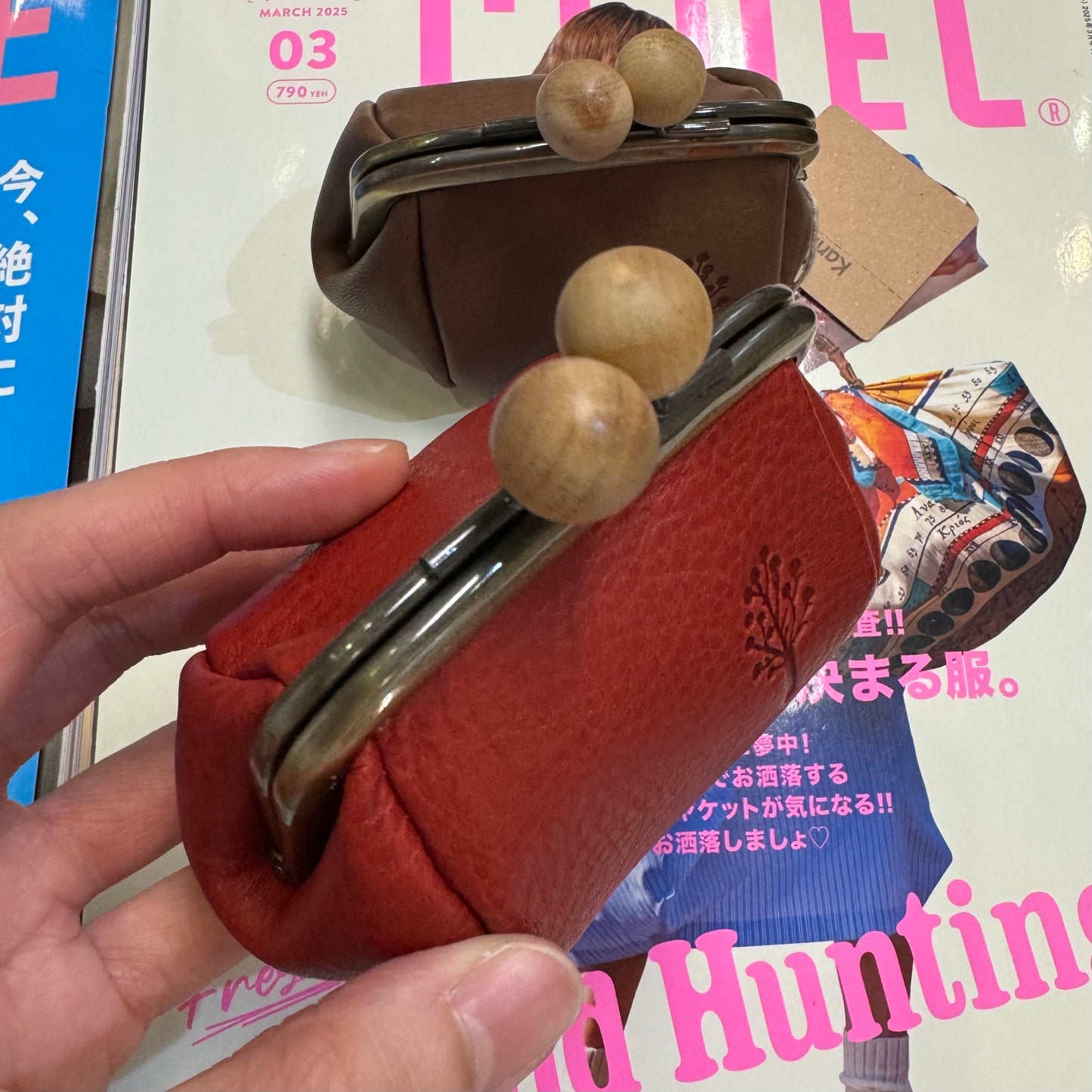 Kanmi Leather Coins Purse , 2 Colors, made in Japan