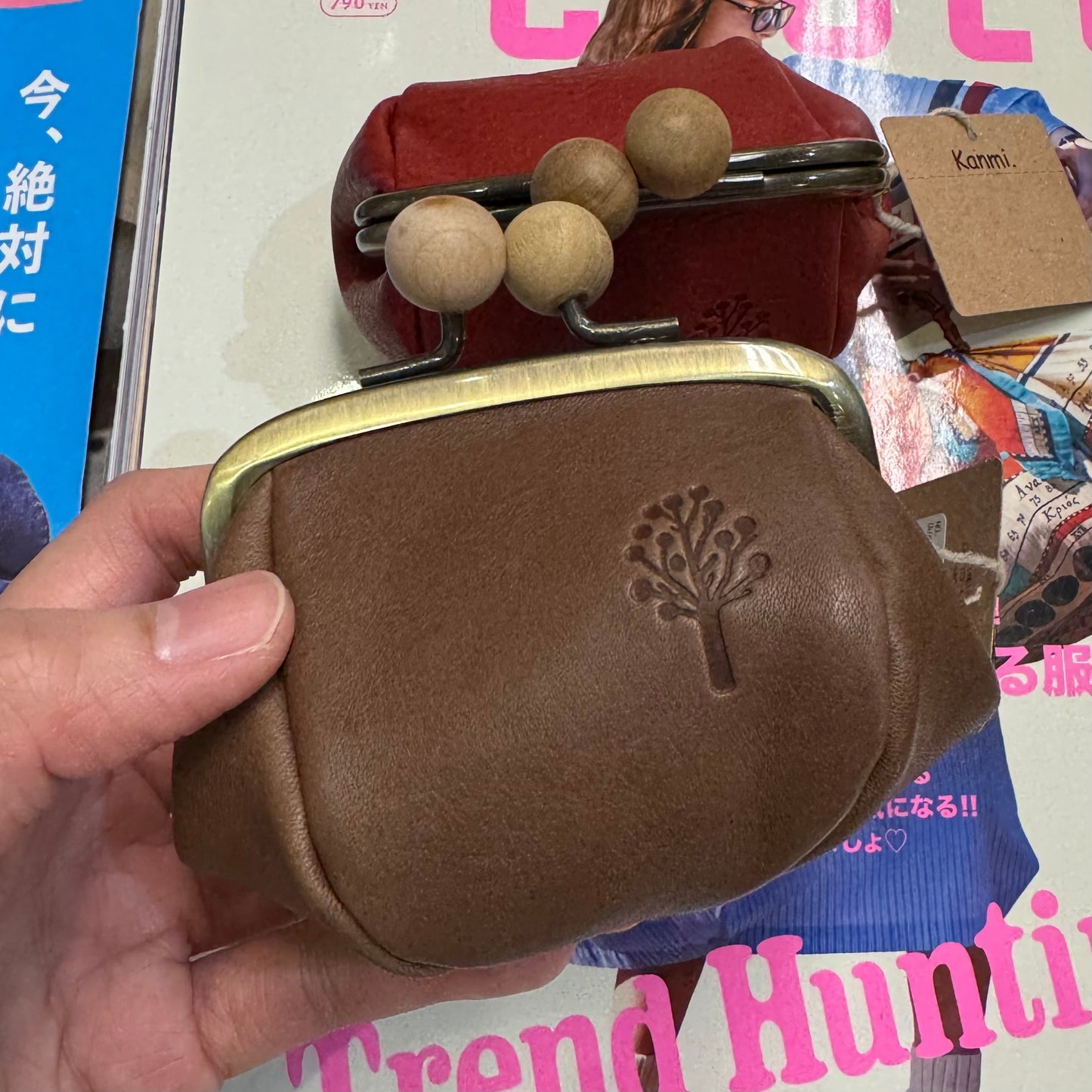Kanmi Leather Coins Purse , 2 Colors, made in Japan