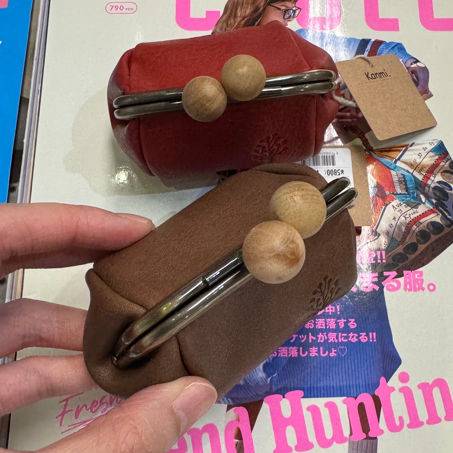 Kanmi Leather Coins Purse , 2 Colors, made in Japan