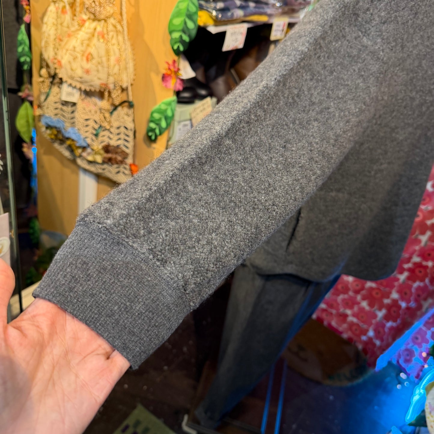 Nachukara Grey Sweatshirt, made in Japan