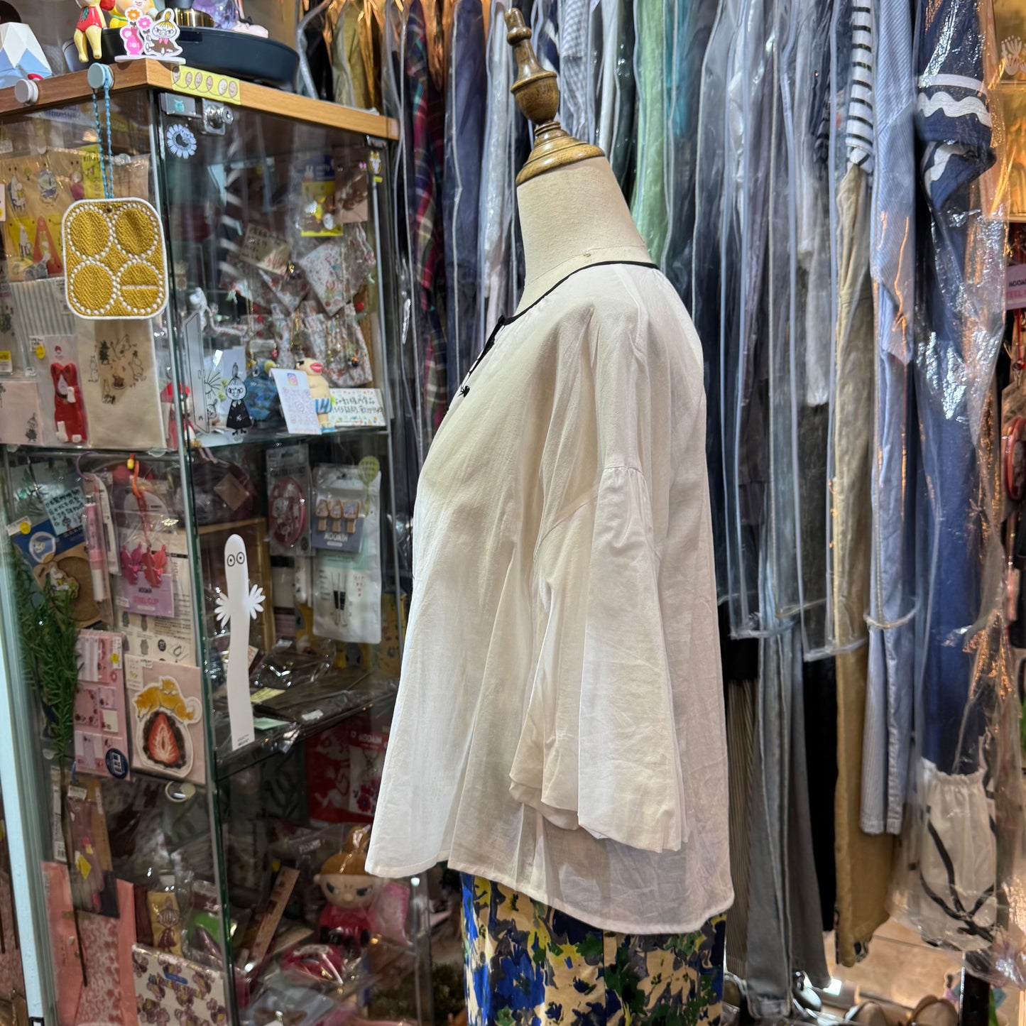 Sale- Haupia Embroidery White Shirt, made in Japan