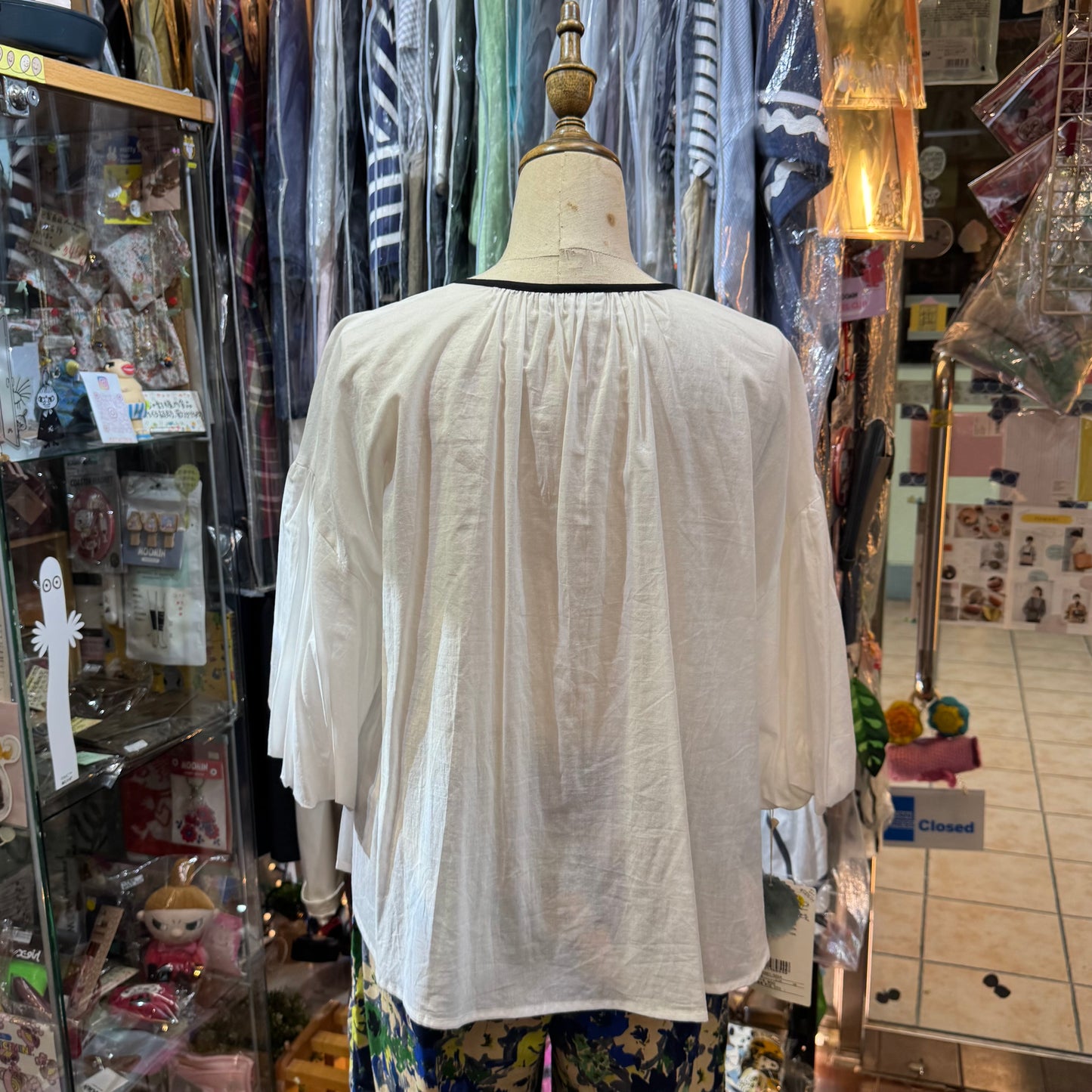 Sale- Haupia Embroidery White Shirt, made in Japan