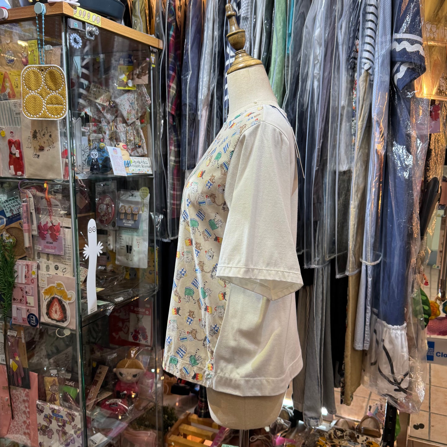 Denicher Cats White T-shirt, made in Japan