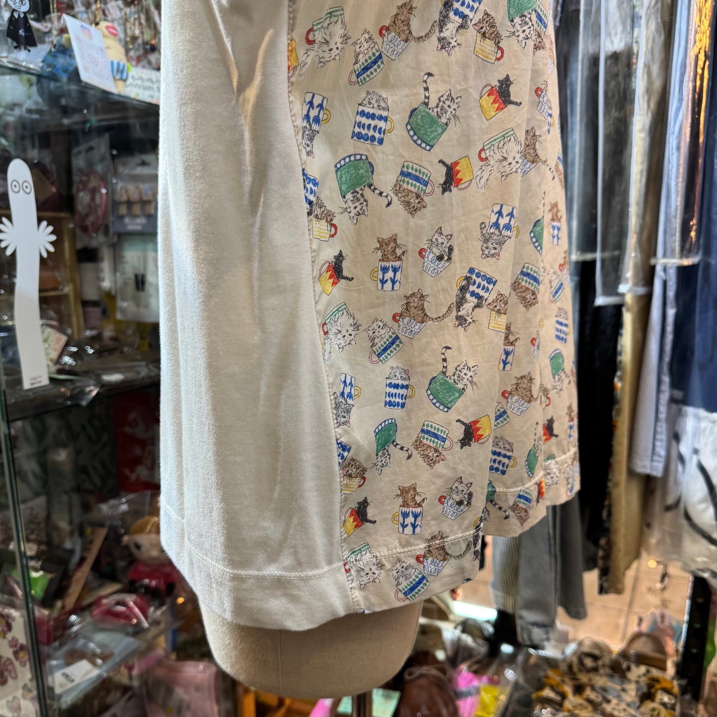 Denicher Cats White T-shirt, made in Japan
