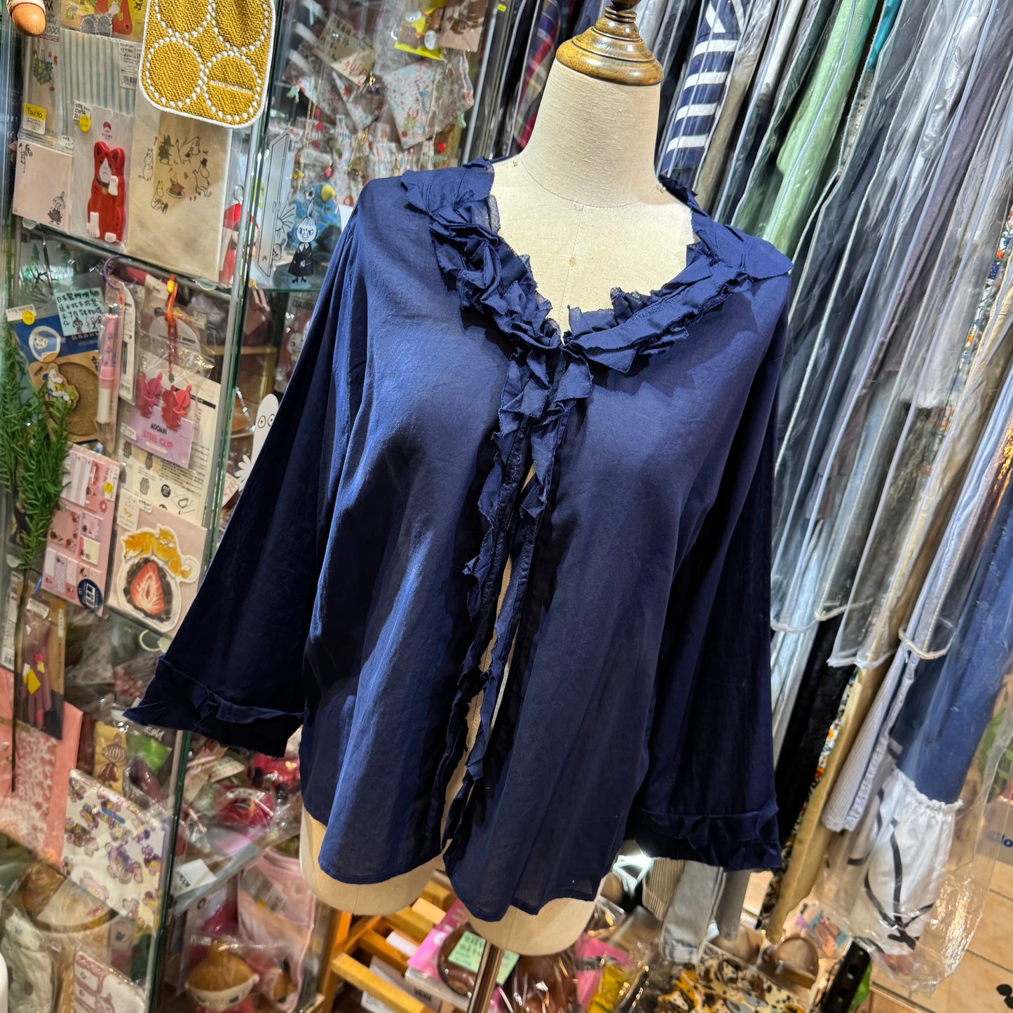 SO Navy Frills 2Way Top, Cardigan