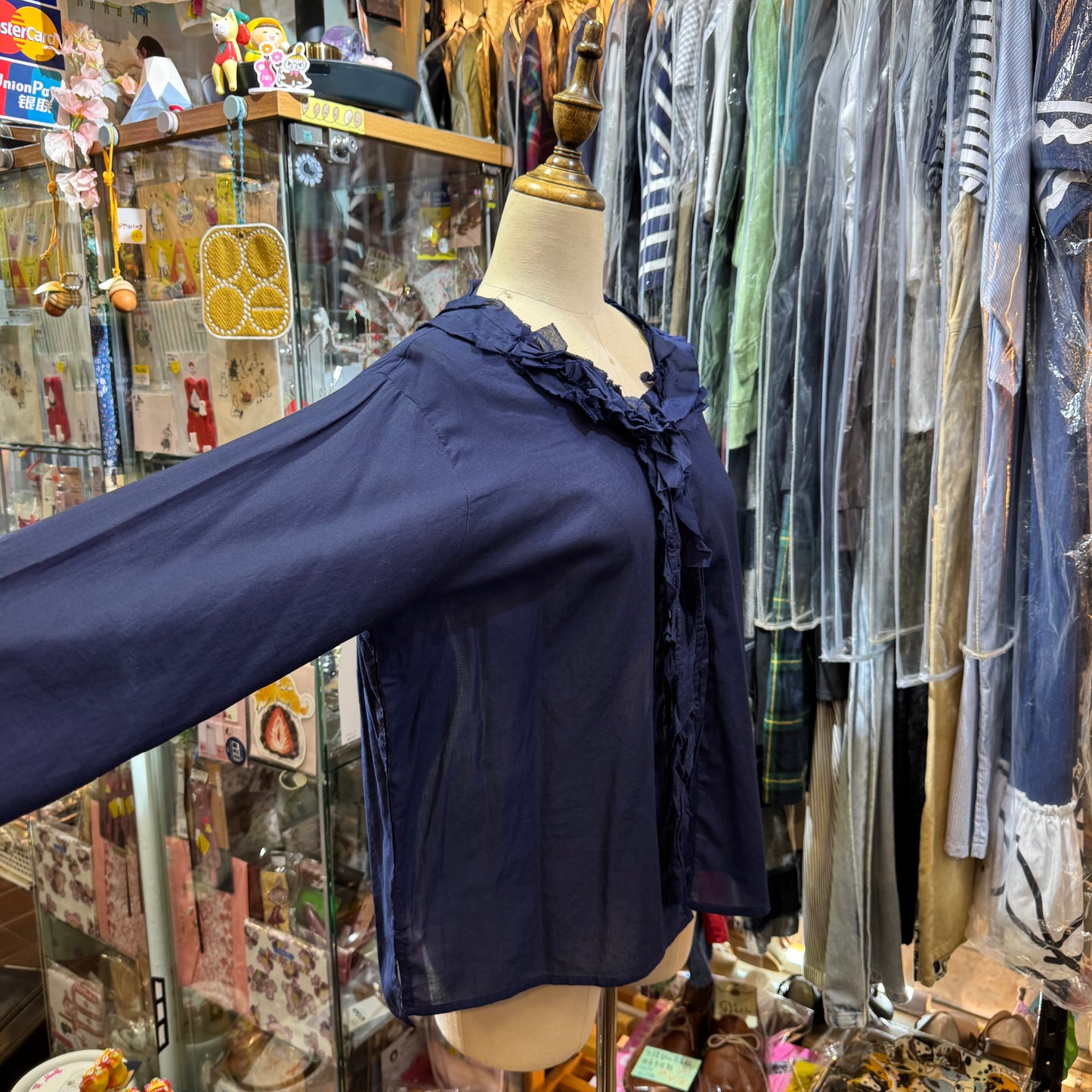 SO Navy Frills 2Way Top, Cardigan