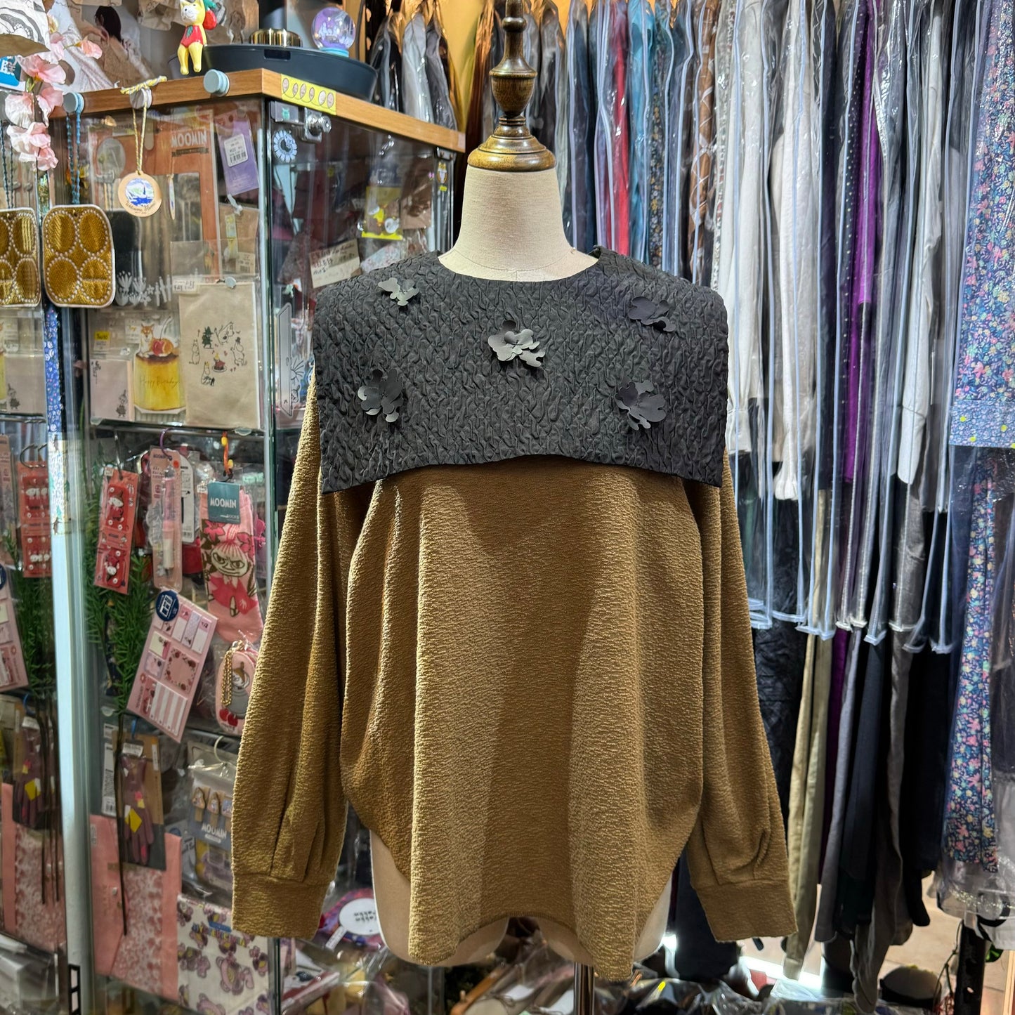 EXTRA20- Doux bleu Brown Sweater, made in Japan