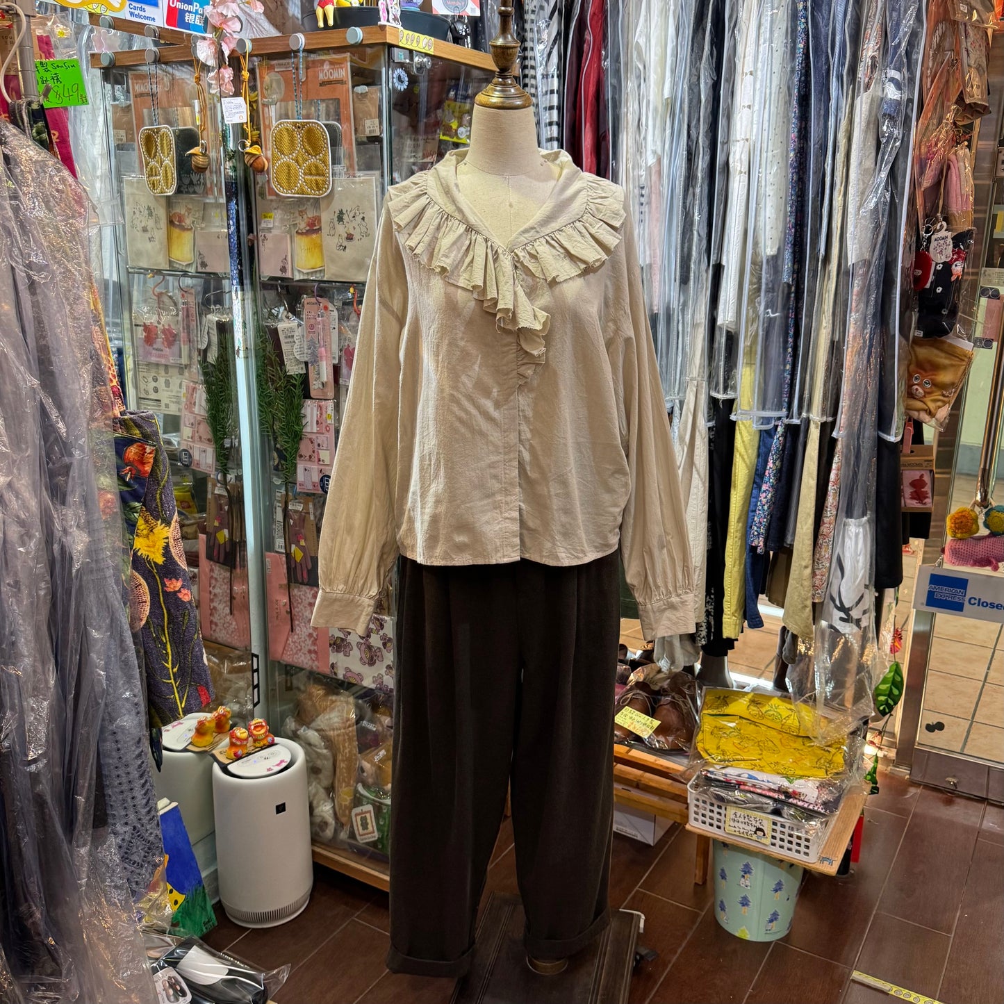Sale- Mizuiro Ind Ruffles Shirt, 2 Colors, made in Japan