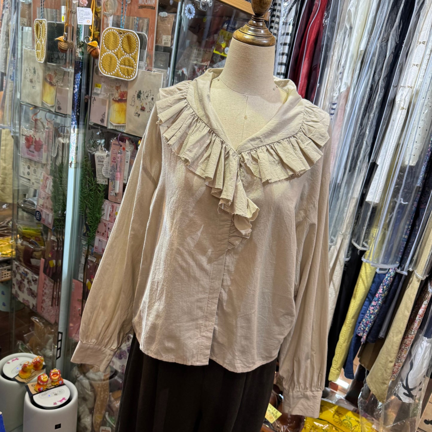 Sale- Mizuiro Ind Ruffles Shirt, 2 Colors, made in Japan
