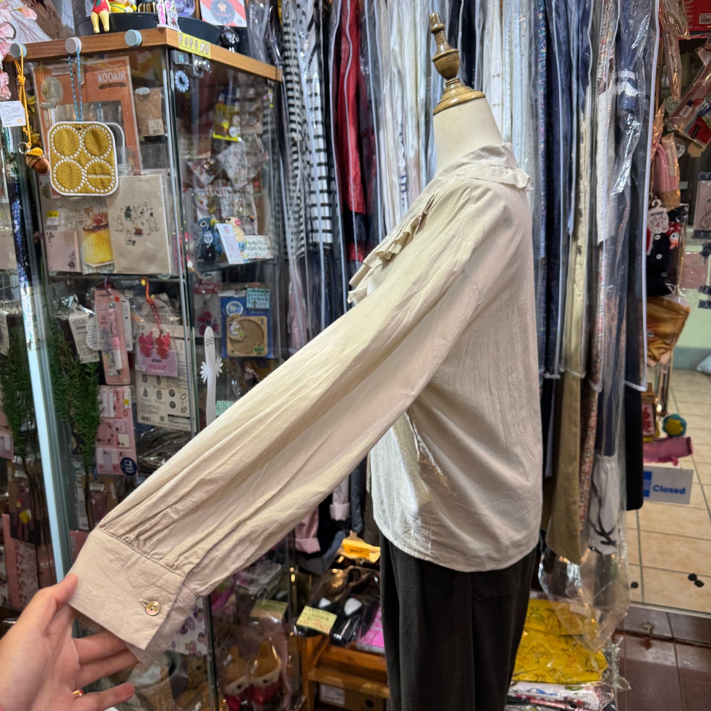 Sale- Mizuiro Ind Ruffles Shirt, 2 Colors, made in Japan