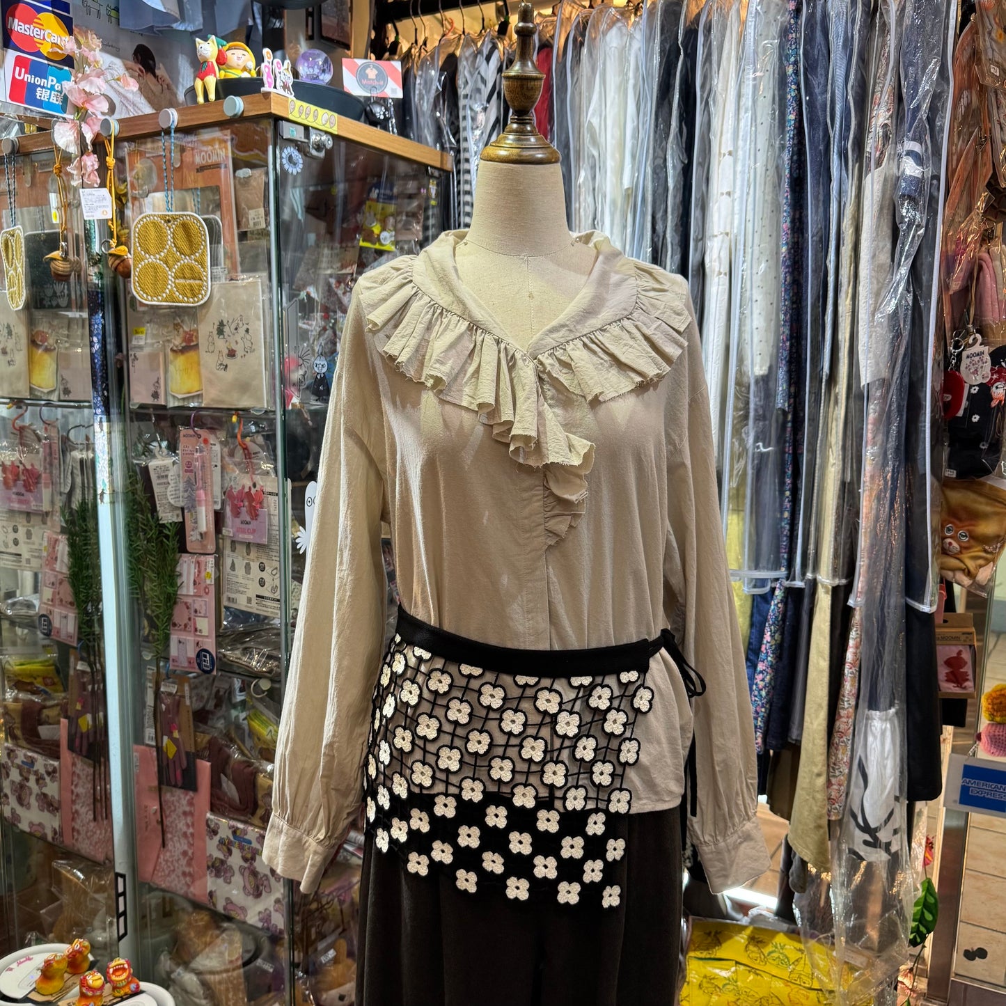 Sale- Mizuiro Ind Ruffles Shirt, 2 Colors, made in Japan