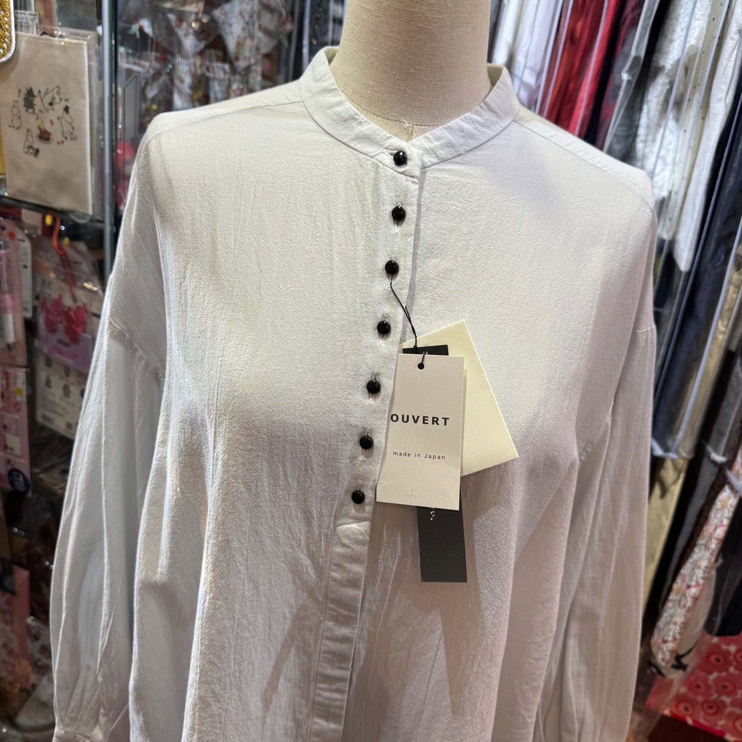 Sale- Ouvert Cotton Shirt, 2 Colors, made in Japan