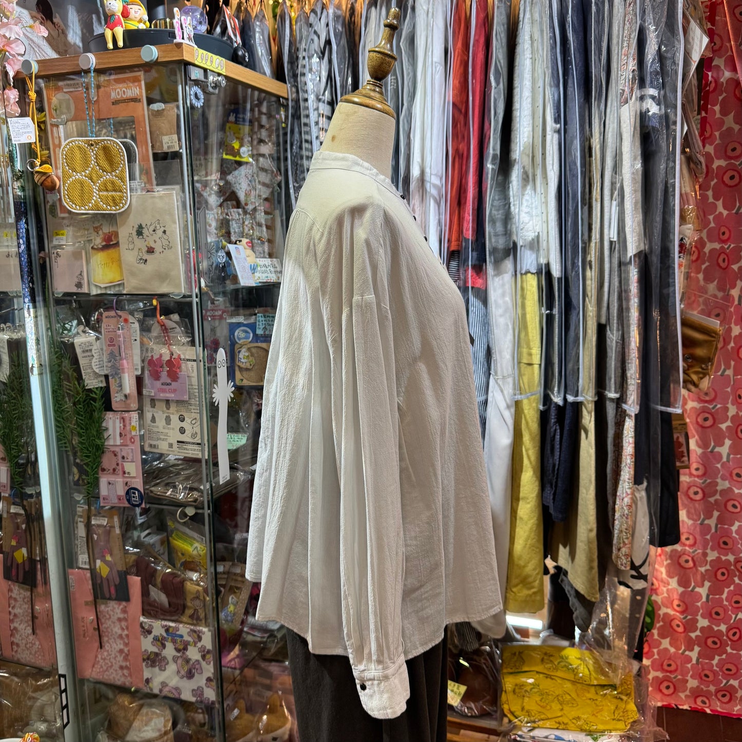 Sale- Ouvert Cotton Shirt, 2 Colors, made in Japan