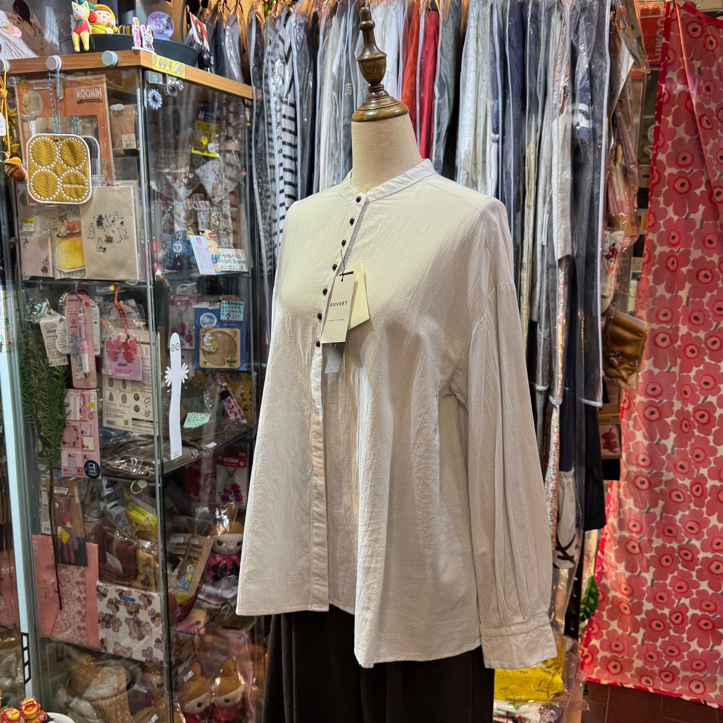Sale- Ouvert Cotton Shirt, 2 Colors, made in Japan