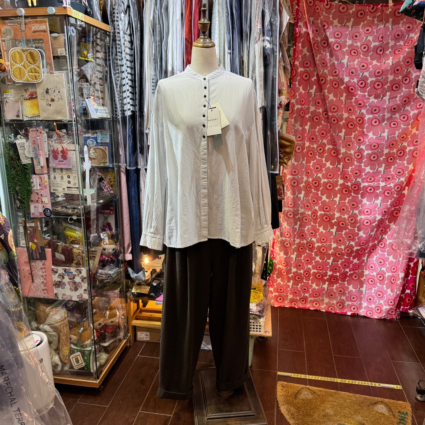 Sale- Ouvert Cotton Shirt, 2 Colors, made in Japan