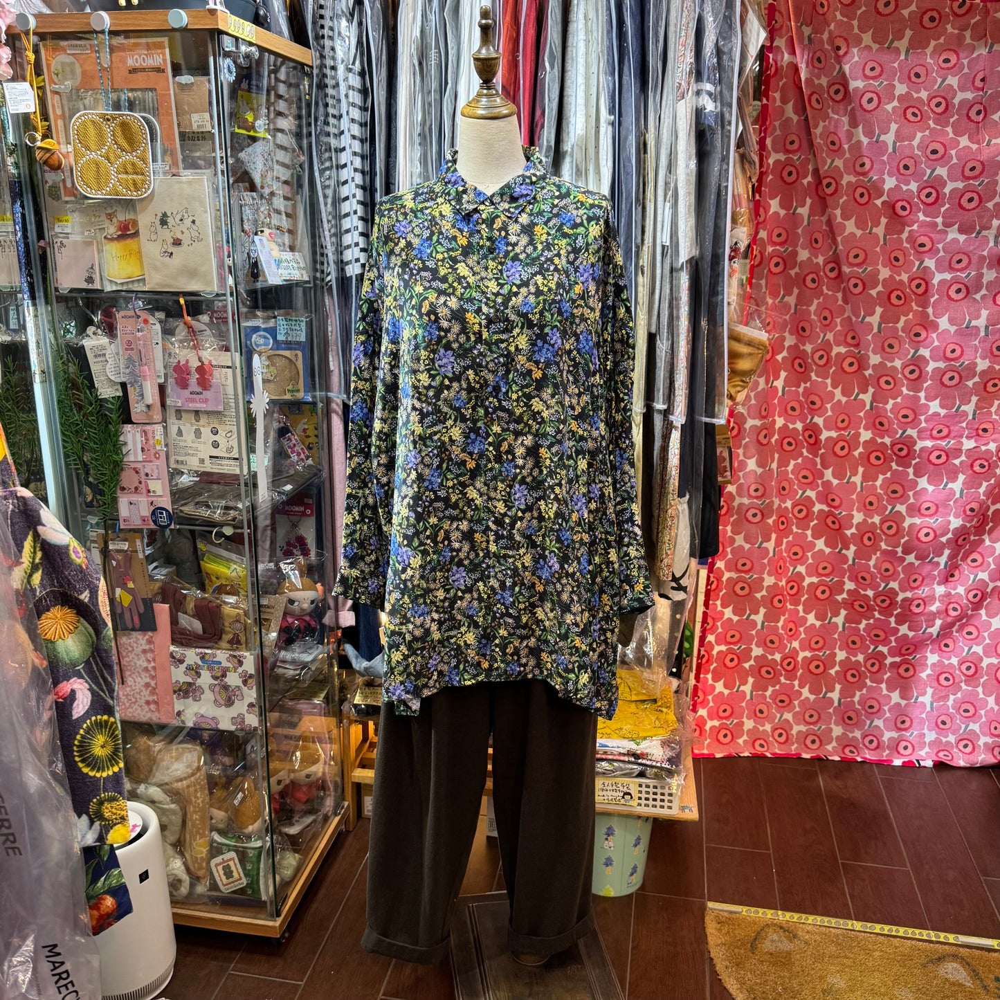 Sale- Ichi Floral Long Shirt, made in Japan