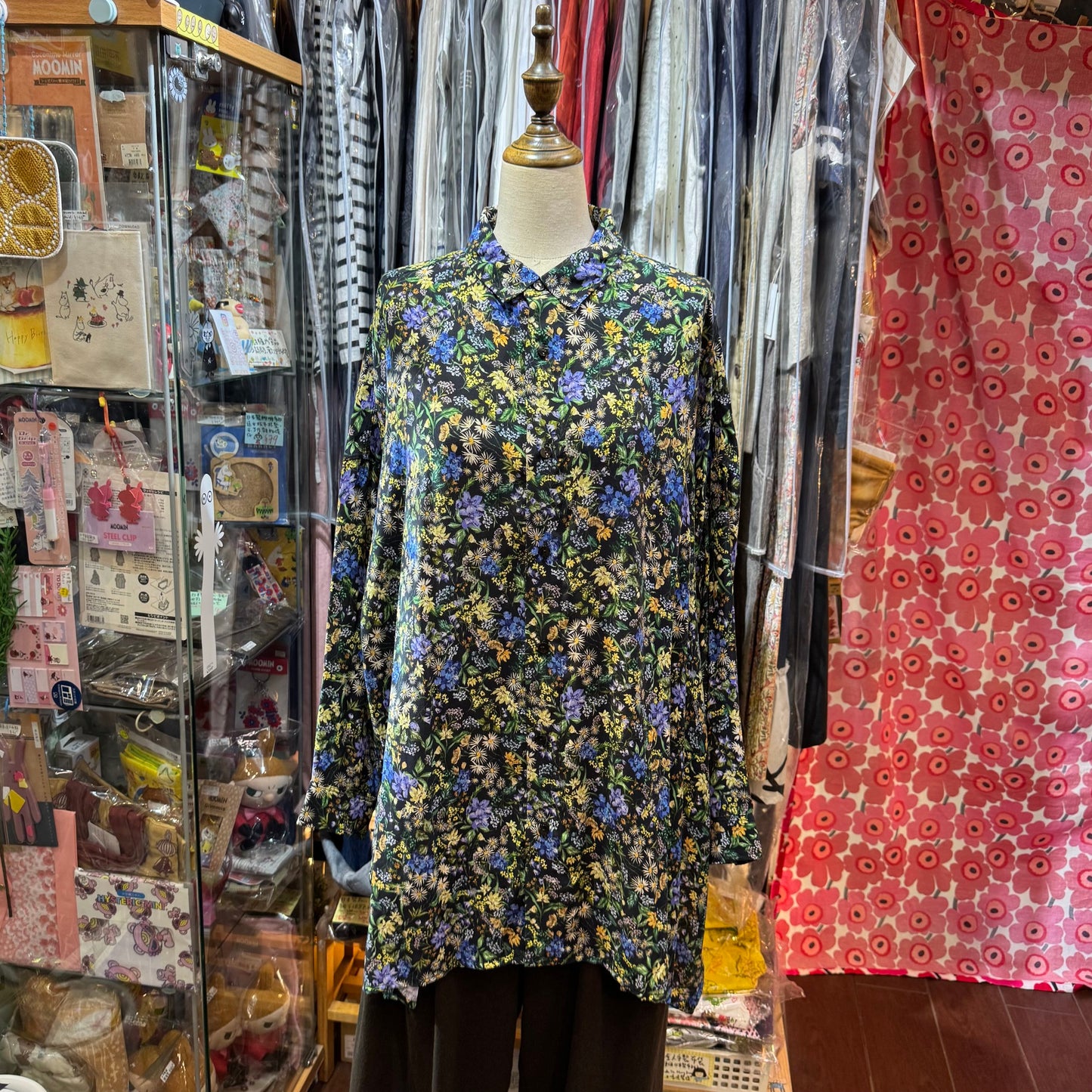 Sale- Ichi Floral Long Shirt, made in Japan