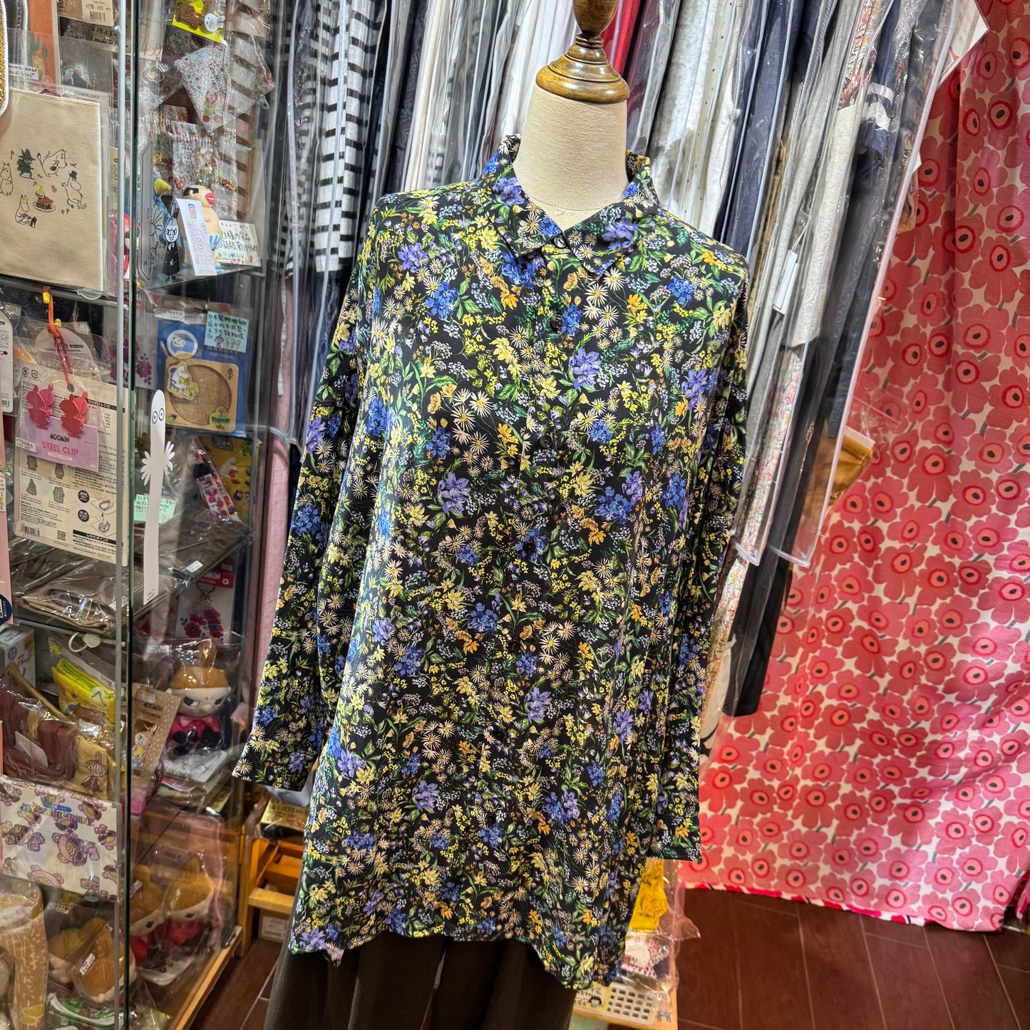 Sale- Ichi Floral Long Shirt, made in Japan