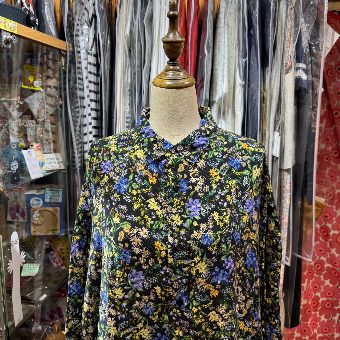 Sale- Ichi Floral Long Shirt, made in Japan
