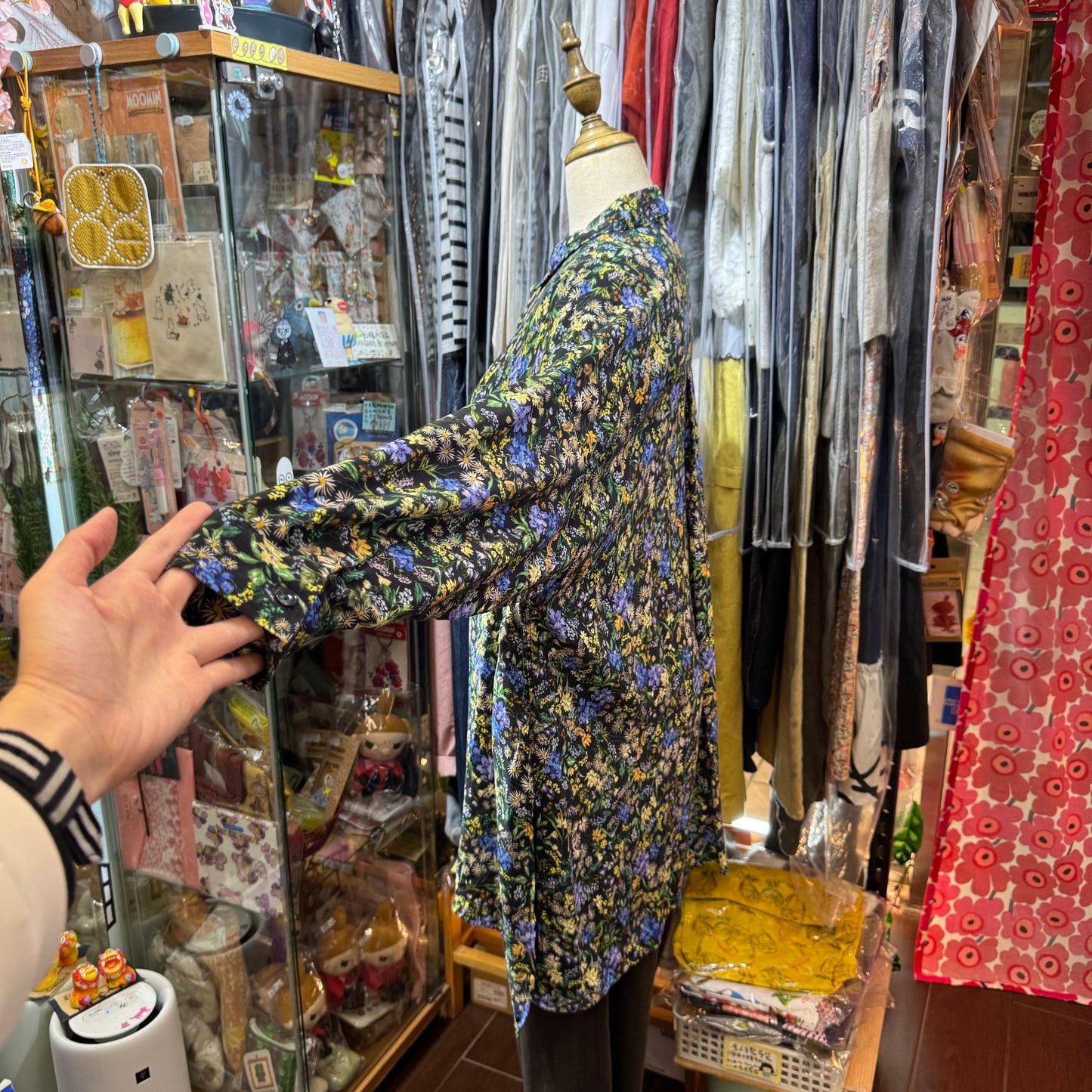 Sale- Ichi Floral Long Shirt, made in Japan